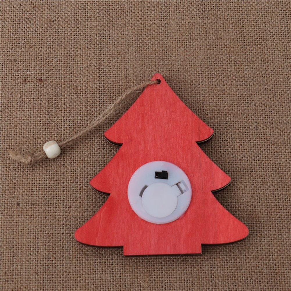 Drewniana kreatywna choinka samochodowa brzoskwinia doprowadziło światło smycz robić zawieszenia ornament wystrój bożonarodzeniowy
