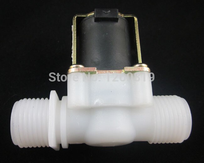 1/2 "  by 1/2 " gjenger hann  dc 12v elektrisk magnetventil normalt lukket nc vanninntak strømningsbryterkontroll