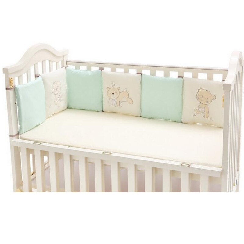 Paraurti bambino Cuscino Del Bambino Presepe Paraurti Cotone Organico Presepe Pad Paraurti Cuscino Della Ragazza del Ragazzo Scuola Materna Culla Camera Da Letto Del Bambino Set Bambino Del Bambino Letto set