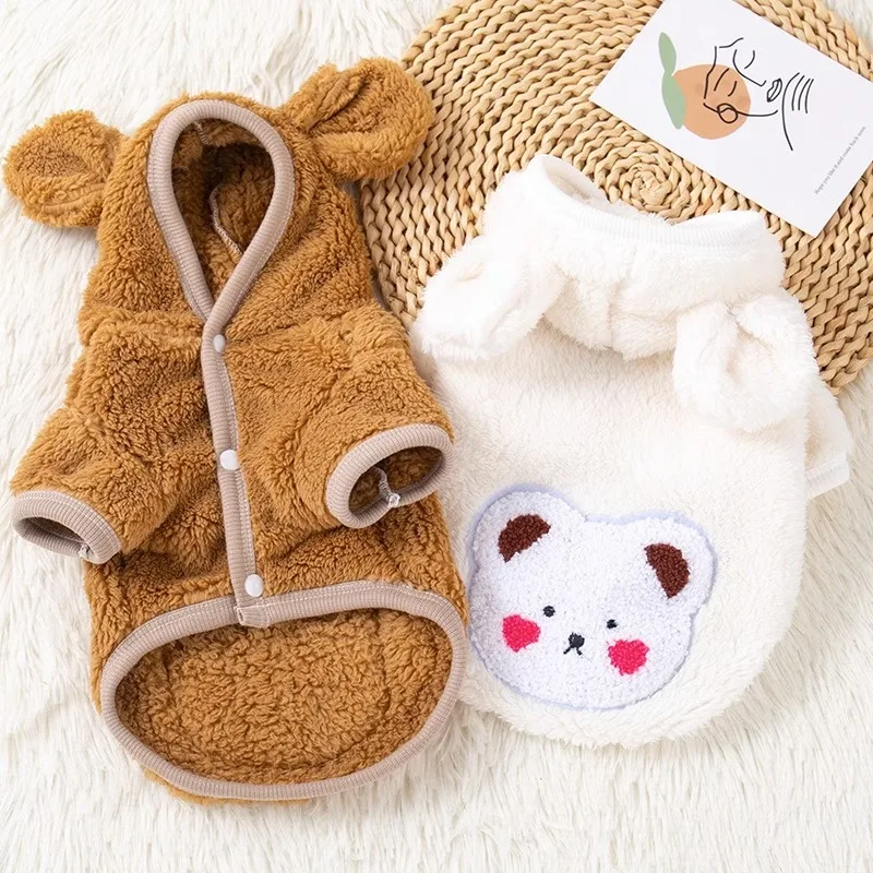 Dog clothes autumn and winter keep warm than bear teddy Yorkshire Pomeranian cat cute small puppy bear clothes