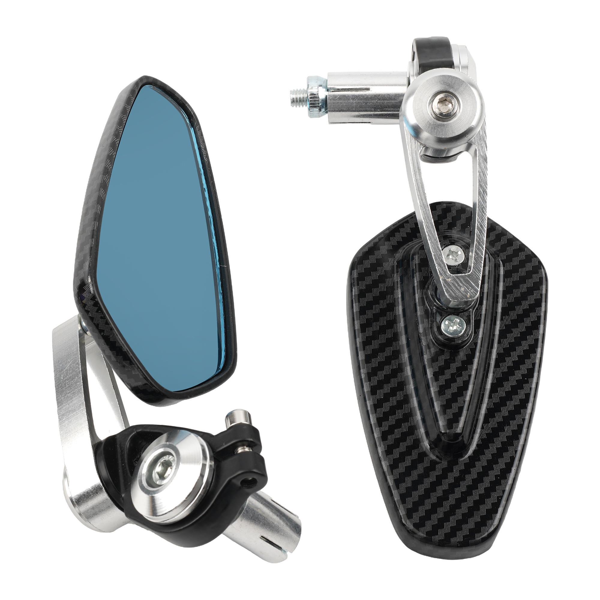 7/8 "22mm CNC Specchi retrovisori moto Universale in vetro trasparente Scooter Bar End Specchio manubrio Specchietto retrovisore Accessori
