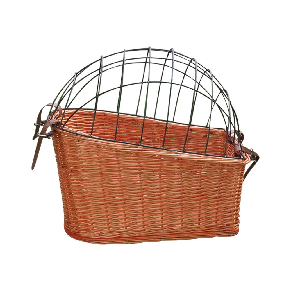 Cat Dog Bicycle Front Handlebars Basket Pets Seat Wicker Woven Bike Basket Small Pet Carrier Cycling Accessories Shopping Basket: B