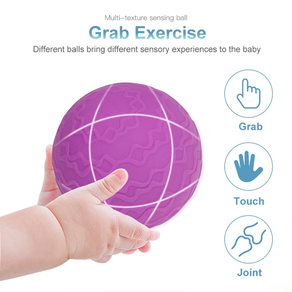 6/11pcs Rubber BPA Free Balls Multi-Texture Baby Sensing Ball Develop Tactile Senses Touch Hand Teether Training Soft Balls Toys