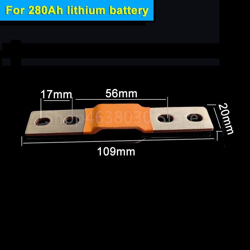 230Ah 280Ah 300Ah 12V Busbar Lifepo4 Battery Flexible Copper Connector 56mm 74mm for Lifepo4 Battery Use 1/2/3/4/8pcs