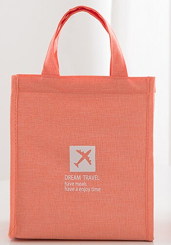 Oxford waterdichte lunchtas, draagbare voedsel geïsoleerde tas, kleine draagbare voedselzakken voor kinderen, schattige koeltassen: Oranje