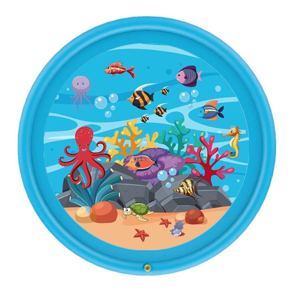 Outdoor Spray Water Pad Opblaasbare Kids Baby Zwembad Pad Zomer Plezier Strand Outdoor Gazon Sprinkler Kussen Voor Baby 'S En Peuters sp
