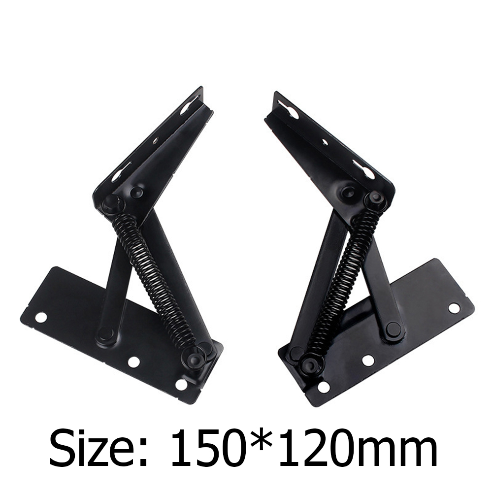 2pcs Spring Hinges Sofa Bed Spring Hinge Instrument 80 Degree Folding Cabinet Door Lift Up Top Home Tool