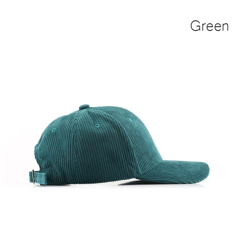 Sleckton Corduroy Baseball Cap Voor Vrouwen En Mannen Mode Snapback Hoed Casual Herfst Outdoor Sport Hoeden Meisjes Caps Unisex Gorras: green