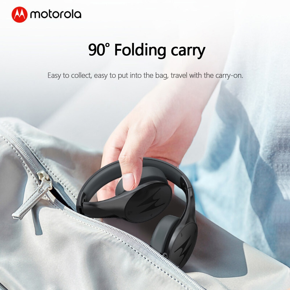 Motorola Pulse Escape+ Bluetooth Headphone Wireless Game Headphones Wowoofer Stereo Noise-lowering Headset Foldable Headset plus