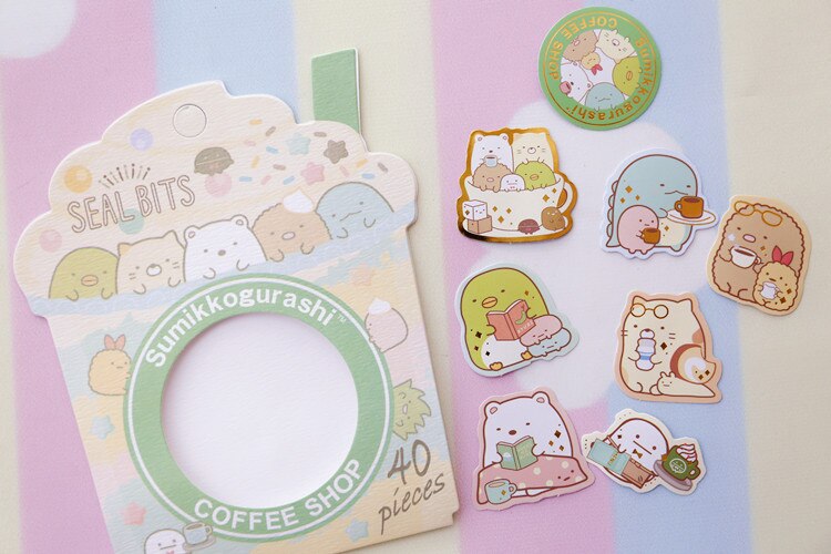 40pcs/1pack Kawaii Stationery Stickers Corner good friend Diary Planner Decorative Stickers Scrapbooking DIY Craft Stickers