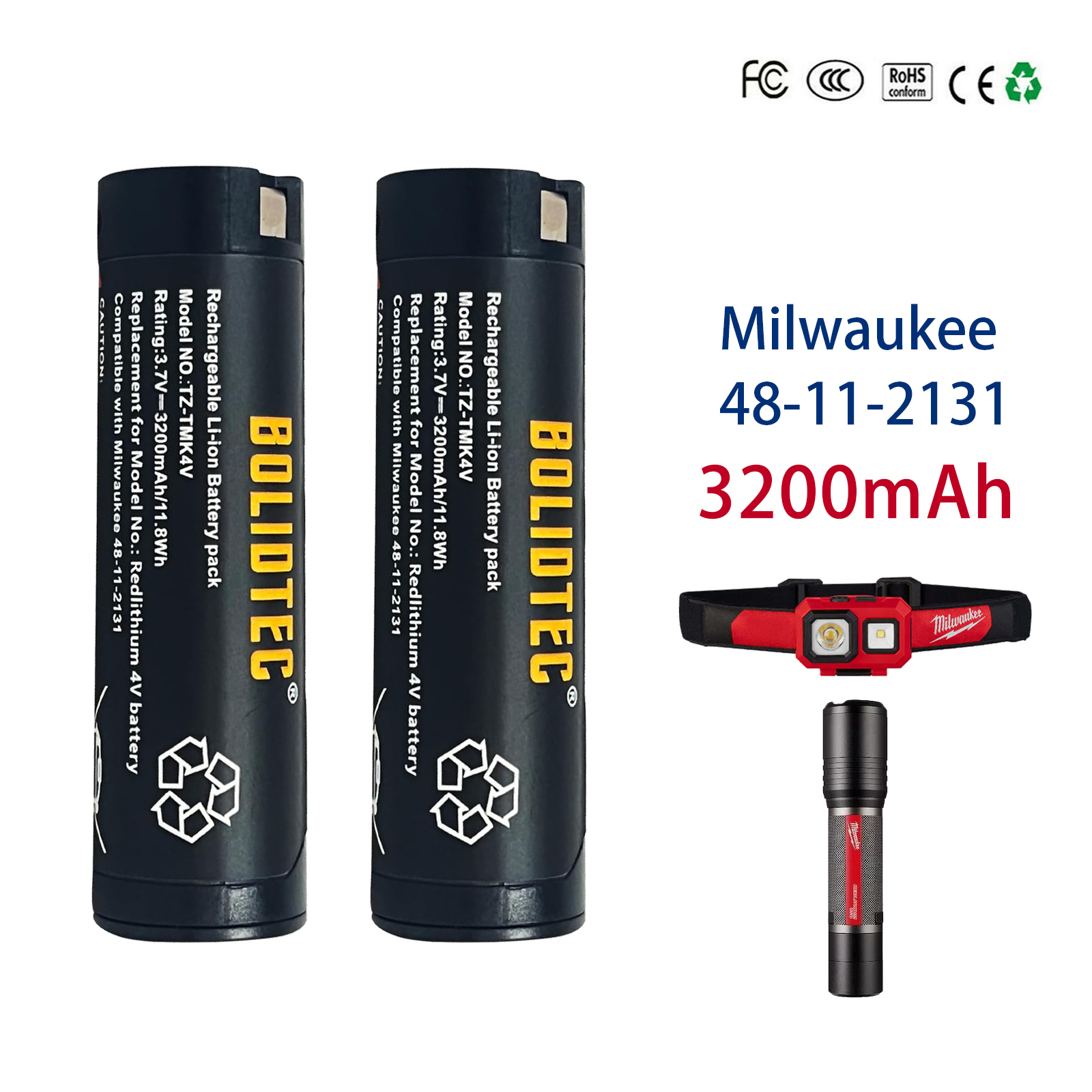 3,0 Ah Milwaukee Werkzeug 48-11-2131 Redlithium-USB-Akku für 2162-21 Fokus Taschenlampe 2115-20 2118-21 Scheinwerferbatterie