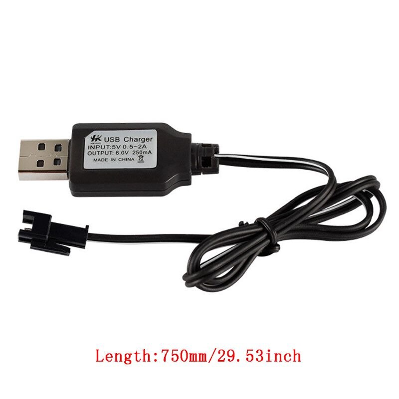 Usb 6v 250ma nimh / nicd batteri usb-laddare  sm 2p elektriska leksaksladdare  q6pa