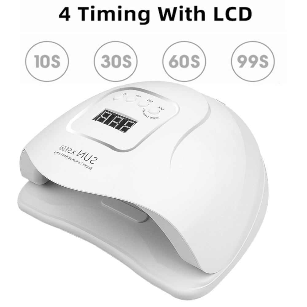 SUN 5 X Plus-Lámpara LED para uñas, lámpara de 36 secador de uñas LED con pantalla LCD de 80W para esmalte de Gel y manicura, temporizador con Sensor automático