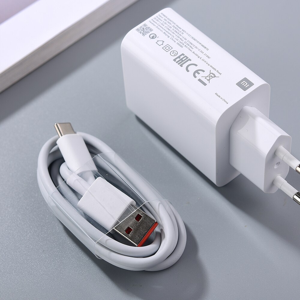 MDY-11-EZ Xiaomi 33W Fast Charger Eu Turbo Lading 5A Type C Kabel Voor Mi 10 10T Lite 11 poco X3 Nfc Redmi K30 K40 Note 10 Pro 9