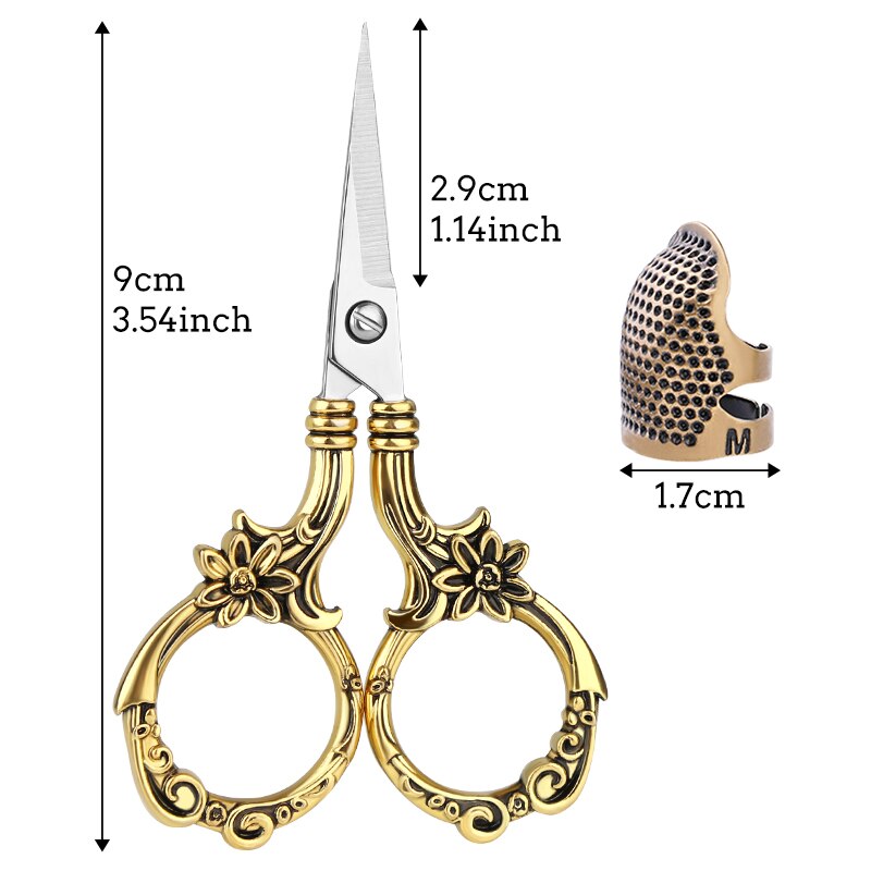 Shwakk tesoura de bordar aço inoxidável afiada cegonha tesoura para costura artesanato arte trabalho rosqueamento needlework ferramentas diy