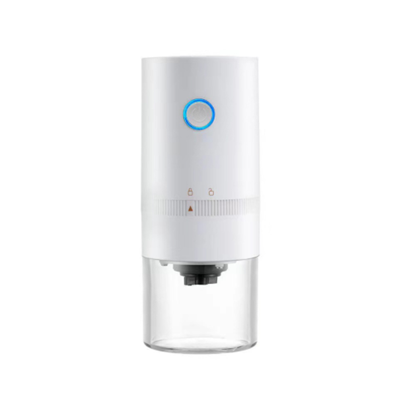 Mini Electric Coffee Grinder Automatic Coffee Machine Portable Coffee Beans Grinder Machine USB Nuts Herbs Grains Mill For Home: White