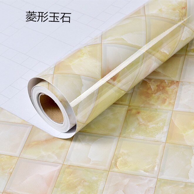 Marble Wall Sticker Waterproof PVC Self Adhesive Wallpaper Heat Resistant Kitchen Countertops Table Furniture Cupboard Wallpaper: 9433-C