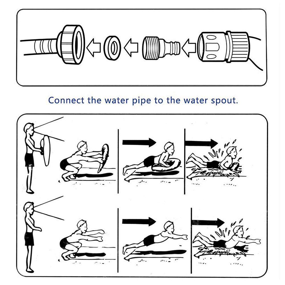 Waterglijbaan Met Ronde Splash Zwembad Tuin Achtertuin Water Slip En Glijbaan Voor Kinderen Volwassenen Te Setup Extra Dikke Spelen water Speelgoed