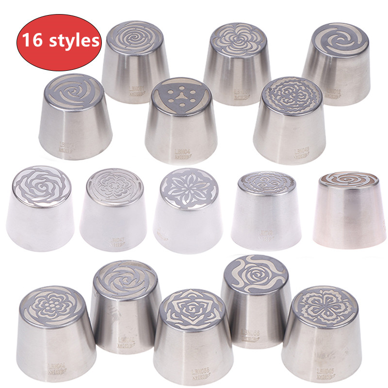 1Pc Stainless Steel Russian Piping Tips Christmas Cake Icing Frosting Nozzles For Cupcake Decoration DIY Kitchen Baking Tool
