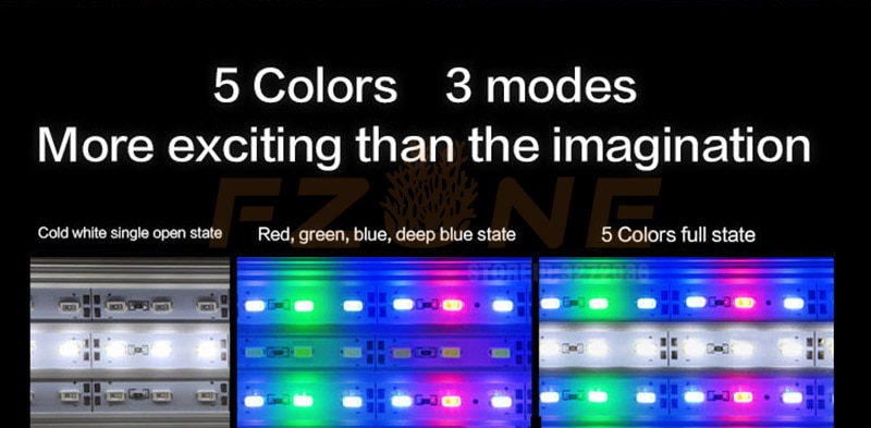 Récif réservoir Aquario Chihiros LED pour aquarium lampe d'éclairage pour poisson marin et corail bleu blanc et luminosité couleur réglable