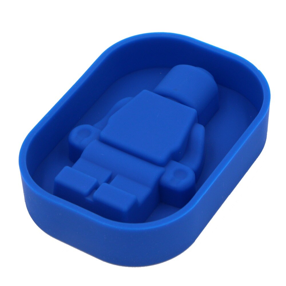 Silicone Robot Mold Ice Cream Tubs Robots Ice Cream Maker Mold Silicone Trays Mold Baking Tools Bar Ice Cube Mold Kitchen Gadget: royalblue