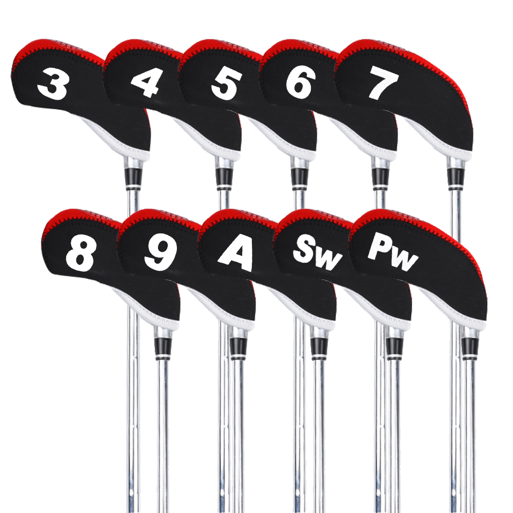 Golf Club Covers Set Voor Strijkijzers Neopreen Ijzeren Hoofdbedekking Club Beschermer 10 Stuks Met Bovenvenster Voor Mannen Vrouwen