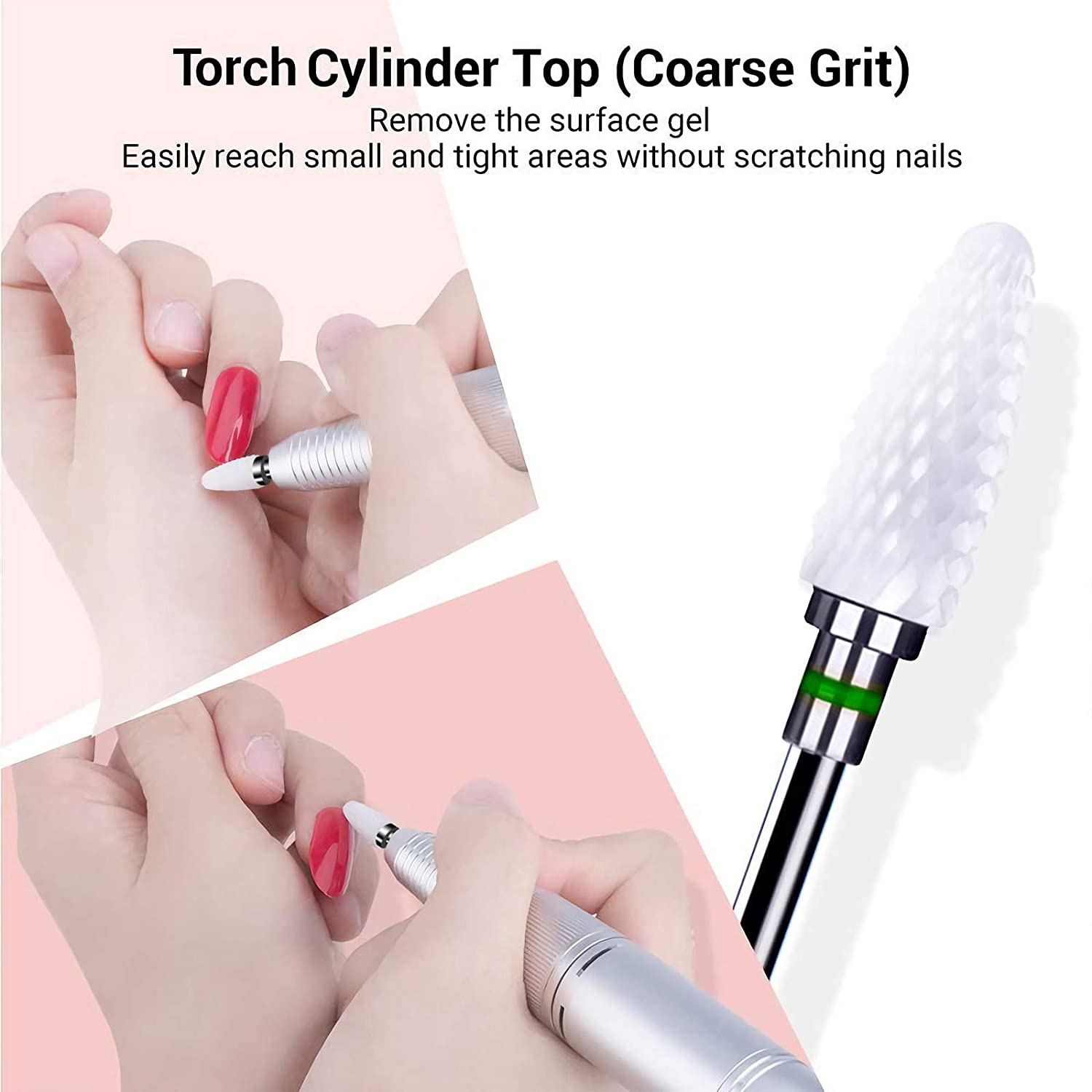 Keramische Nail Boor Slijpen Hoofd Set Cuticle Elektrische Aardbeien Manicure Bits Nagels Sander Tip Burr Pedicure Accessoires