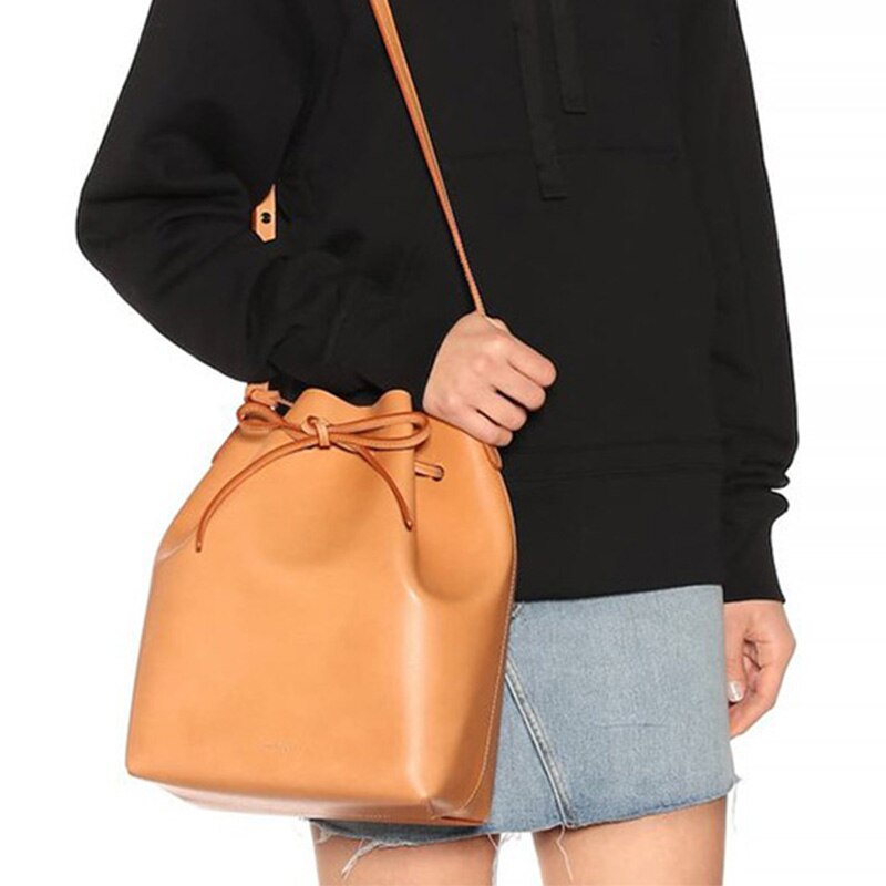 DIY Handmade Casual Shoulder Bag Mini Bucket Bag Kraft Paper Template Handmade Leather Craft Bag Template 25cm*20cm*10cm