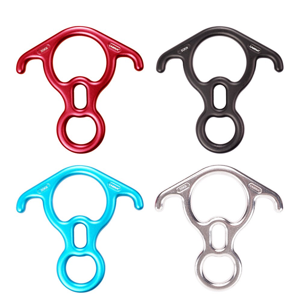 Camna udendørs aluminium magnesium legering klatring 8 ord ring 50kn okse horn bøjle rapellering enhed ned ad bakke sænk ned nedstigning