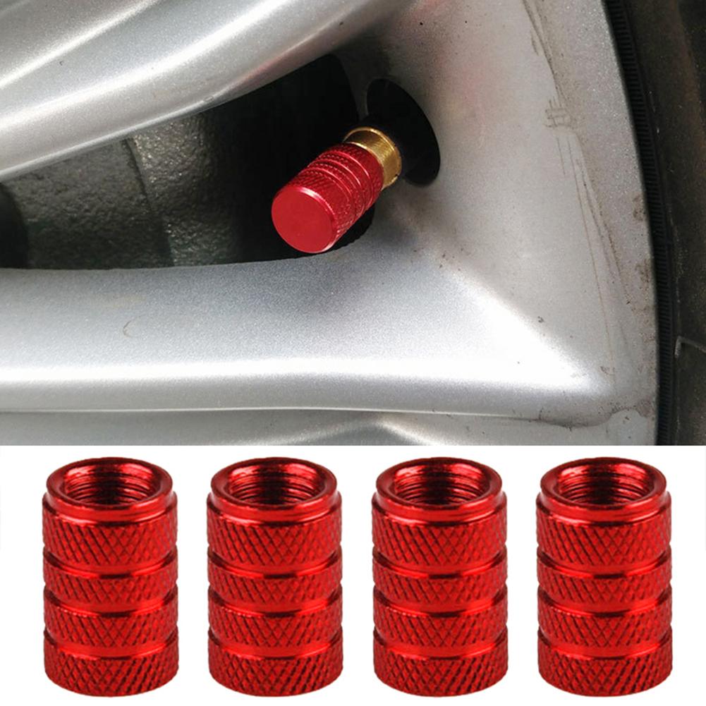 Tapón de válvula de presión de aire de neumático de rueda de coche de aleación de aluminio 4 Uds tapa de polvo