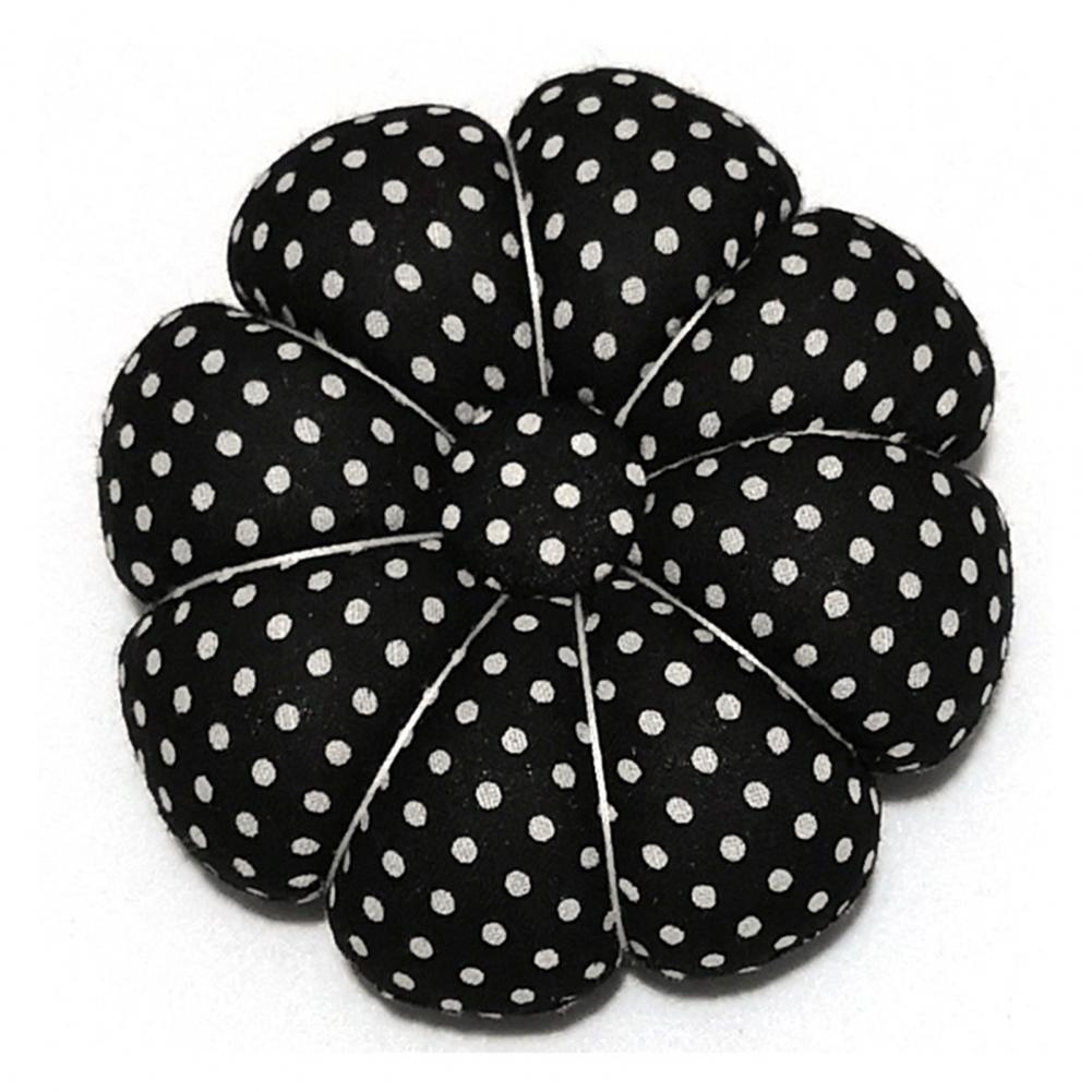 Pumpkin Shape Needle Pin Cushion Wrist Strap Mini Fabric Wrist Needle Pad Pin Holder Needle Organizer for Knitting Sewing Tools: Black