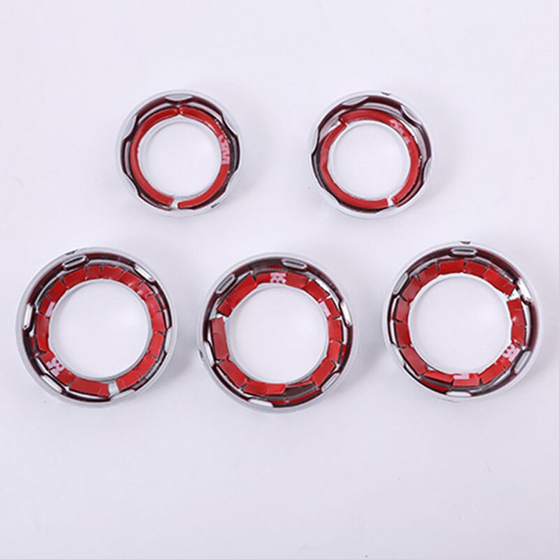 5pcs/set Chrome Volume and Air Conditioning Knobs Trim for Land Rover Discovery 4 LR4 Range Rover Sport Car Accessory and Parts