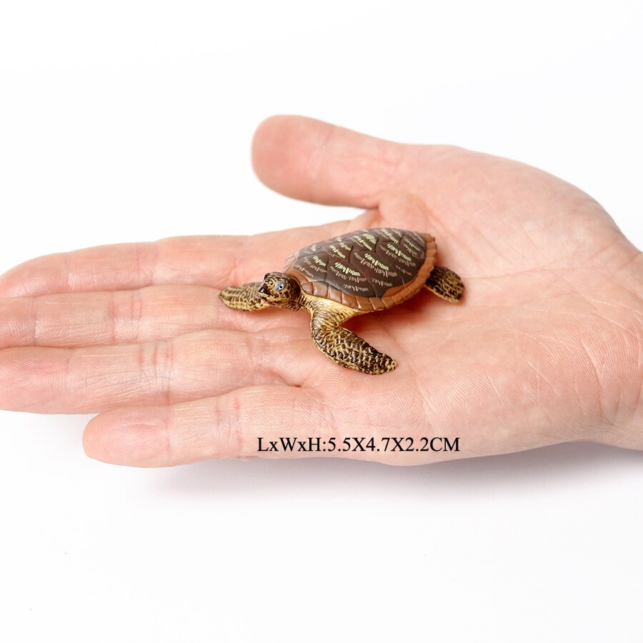 Realistische Plastic Zeeschildpad Levensechte Schildpadden Oceaan Dier Kleine Schildpad Beeldjes Voor Party Favor Decoratie Educatief Speelgoed: NO.9