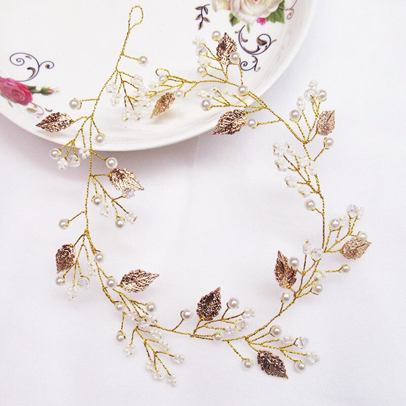 Braut Haar Zubehör Simulierte Schallendes Haar Kämme Hochzeit Haar Zubehör Schmuck Handgemachte Webart Haar Ornamente Kopfschmuck: 17GKY