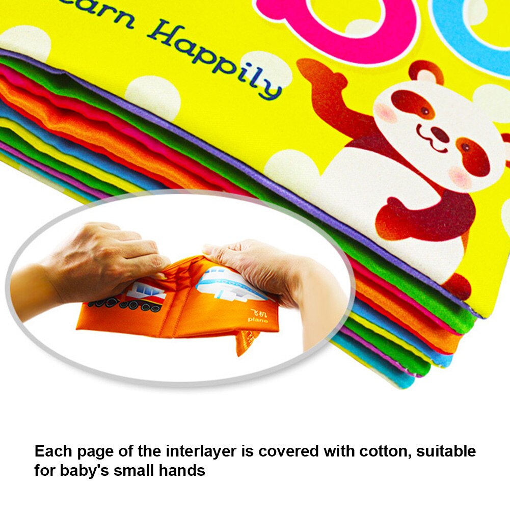 Soft Baby Cloth Book Animal Color Shape Educational Toys Intelligence Development Toy For 0-12 Months Ratteles Toy Kids