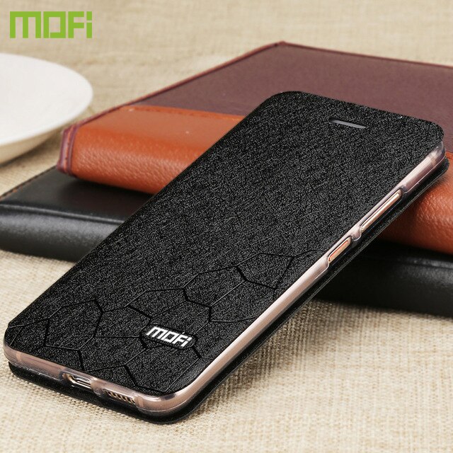 Étui à rabat en cuir et Silicone pour Xiaomi Poco M3, Coque Capas MOFi originale, résistant aux chocs, étui de luxe pour livres: Black