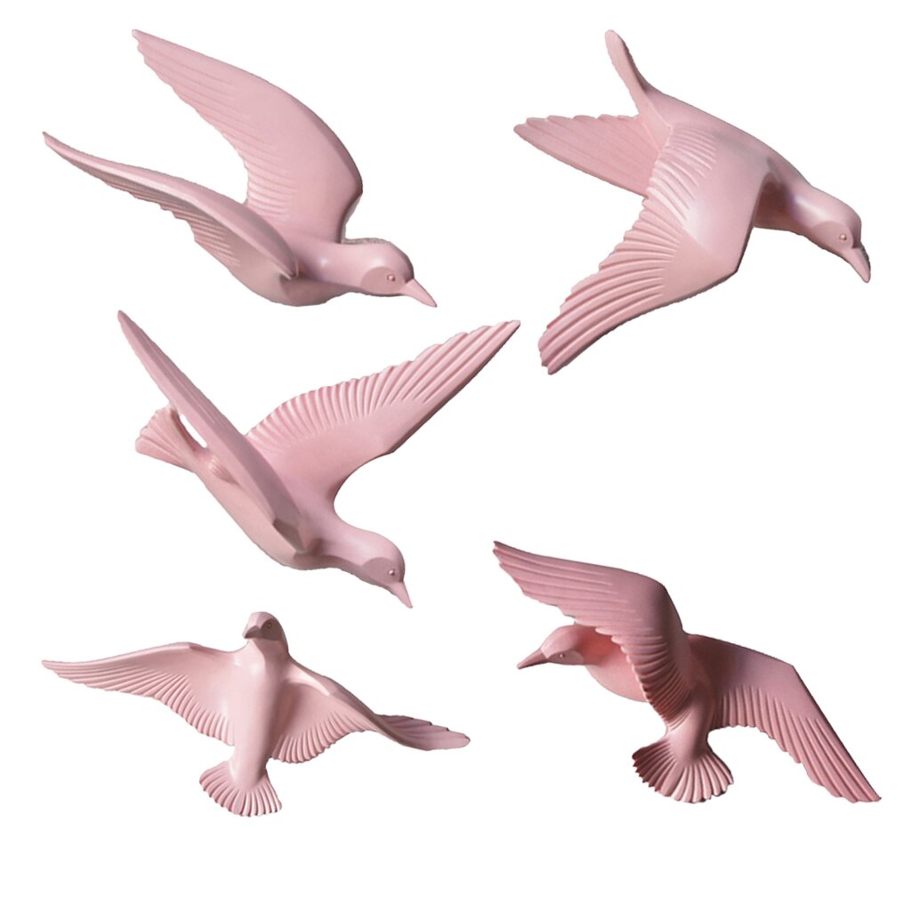 3D Resin Flying Seagull Birds Crafts Wall Art Sculpture Living Room Bedroom Wall Hanging Decoration