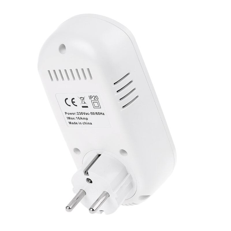 WiFi Plug-in Thermostat Socket Remote Voice Control Floor Heating Temperature Controller 16A 230V EU Plug