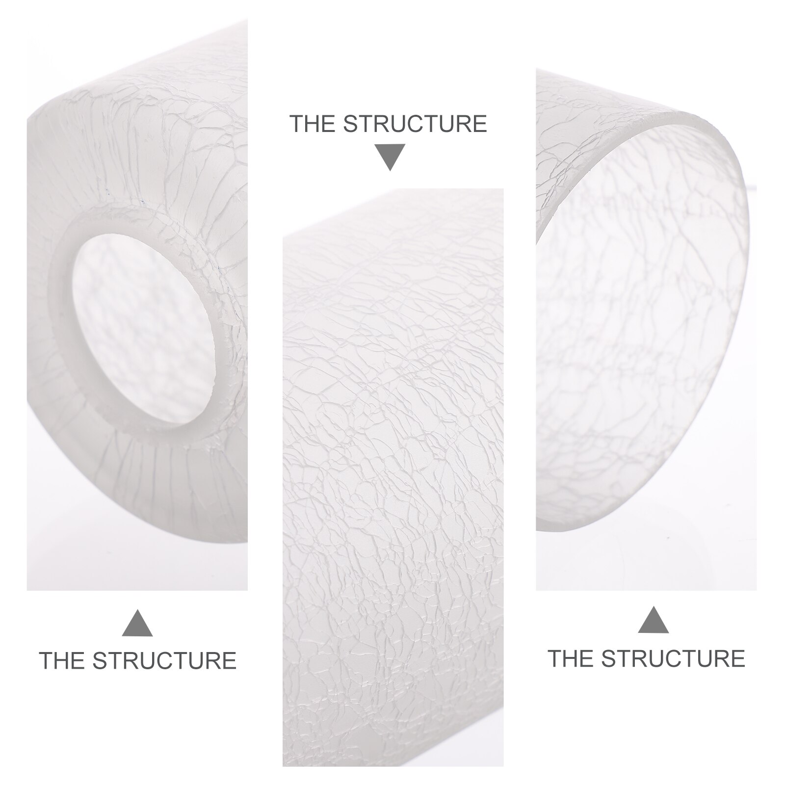 Cylindrical Shape Lampshade Replaceable Glass Lamp Shade Delicate Lampshade for Desktop Office Shop Home