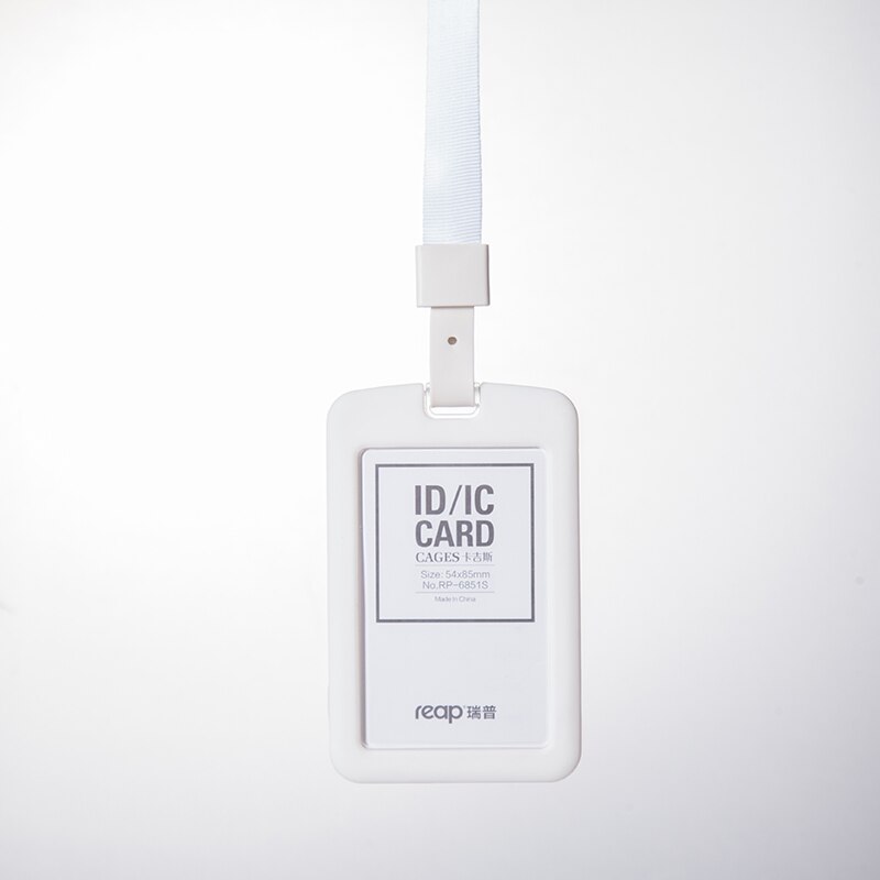 Høste silicium udstillingskort id-kortholder navneskilt personale business badge holder kontorartikler papirvarer: 7135 hvide 7723