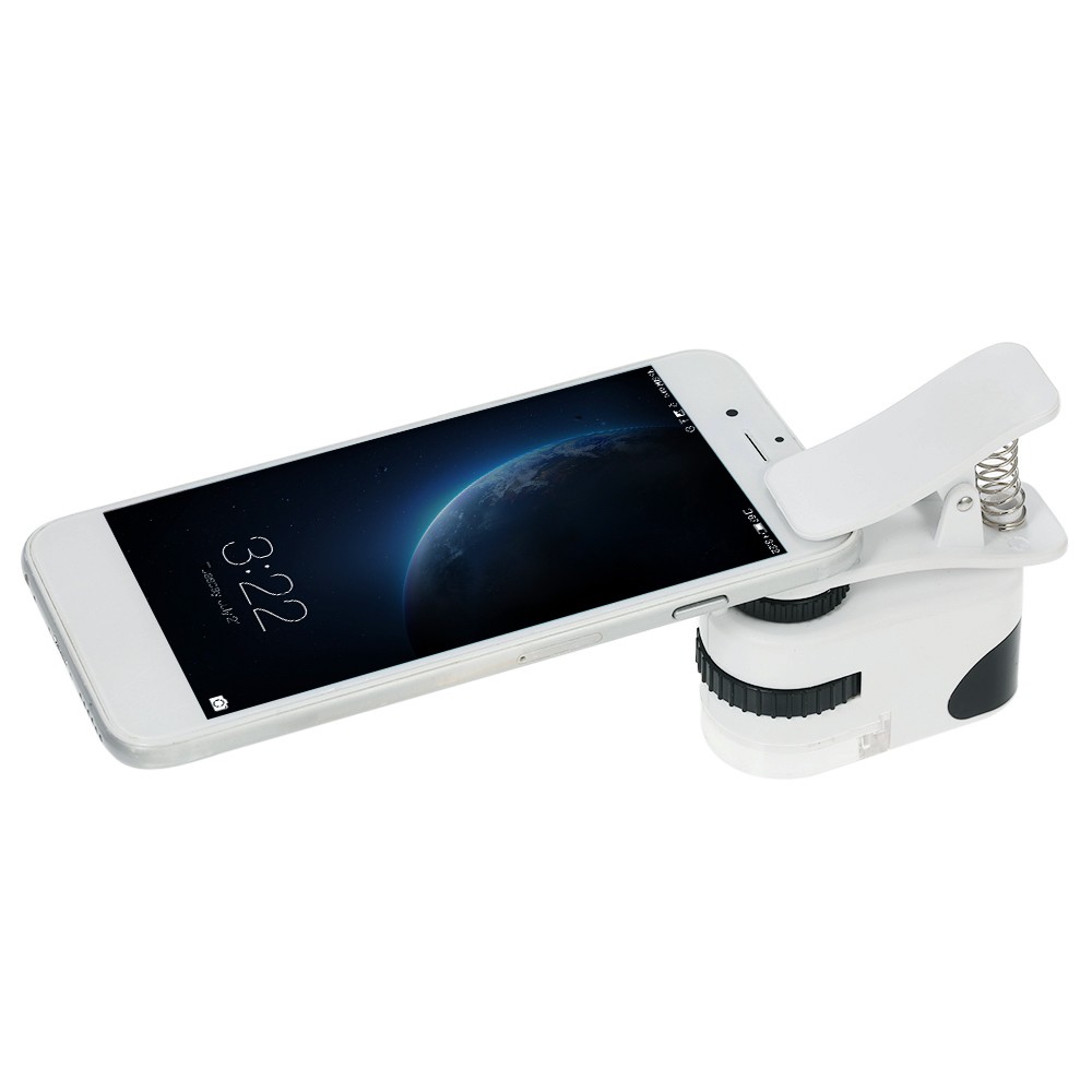 60X 10mm LED Cell Phone Microscope Rechargeable Ro... – Grandado