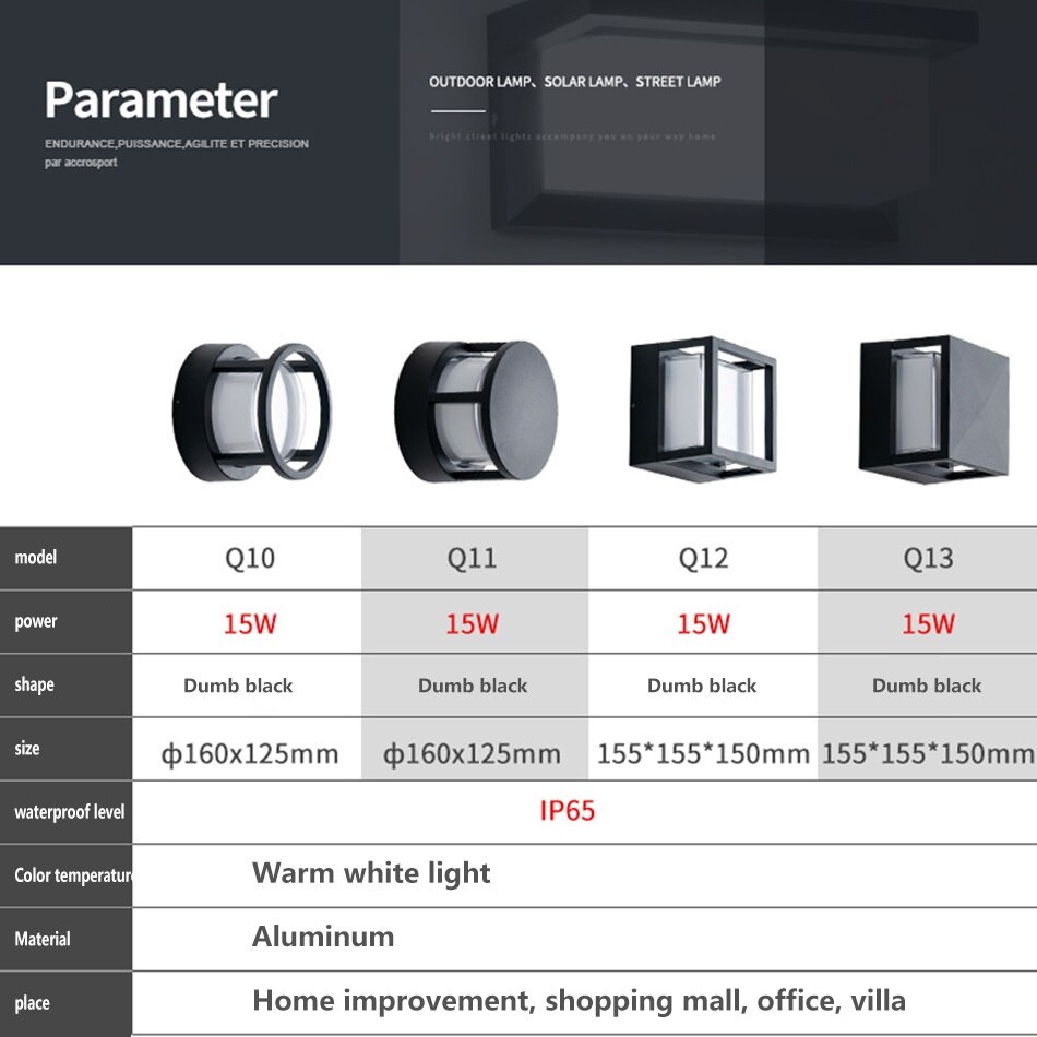 Pilier lumineux LED imperméable en aluminium et acrylique, éclairage d&#39;extérieur, luminaire de paysage, idéal pour un jardin, un sentier, une pelouse ou une véranda