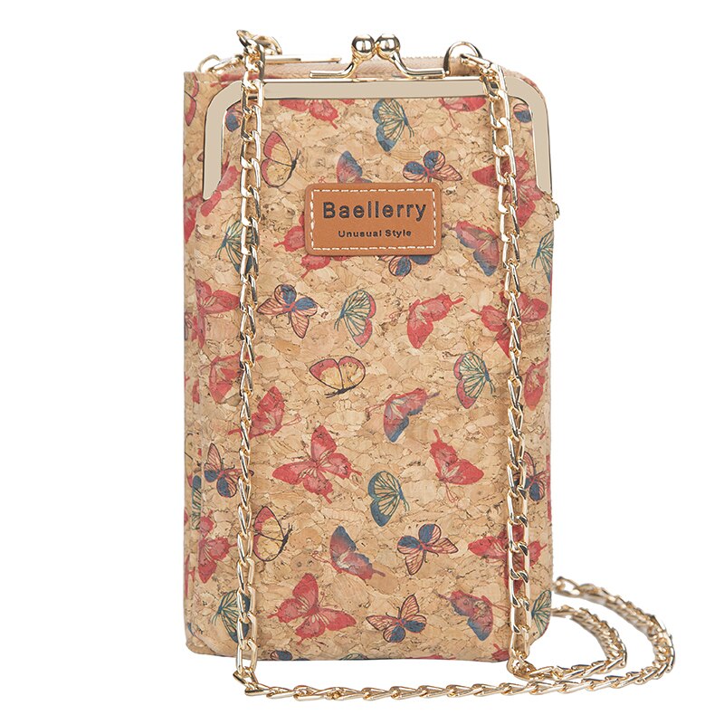 Women&#39;s Wallet Mobile Phone Bag Female Korean Large-capacity Floral Printed Messenger Bag Wood Grain Multi-card Lady: style7