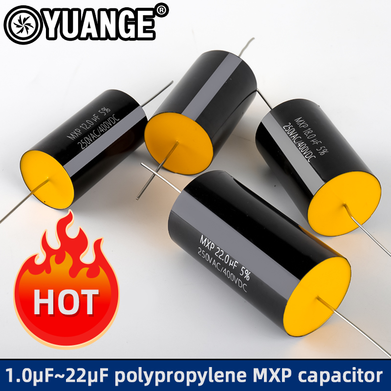 2PCS frequency division capacitor electronic accessories1.0uf 2.2uf 3.3uf 4.7uf 5.6uf 6.8uf 8.2uf 12uf 15uf 20uf speaker hornway: green