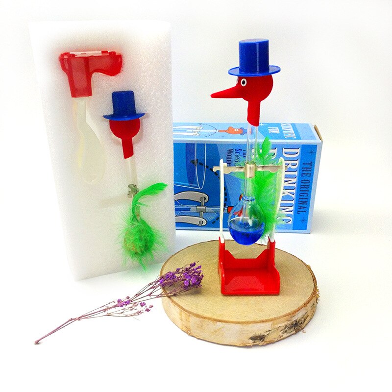 Non-Stop Liquid Drinking Glass Lucky Bird Duck Bobbing Magic Prank Toy Teach Them Physics Eco-friendly and Safe