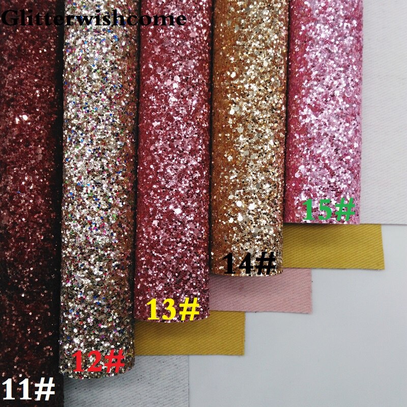 Glitterwishcome 30 x 134cm mini rullavinyyli jousille, paksu glitter nahkakangasvinyyli yhteensopivalla pohjalla jousille , gm078