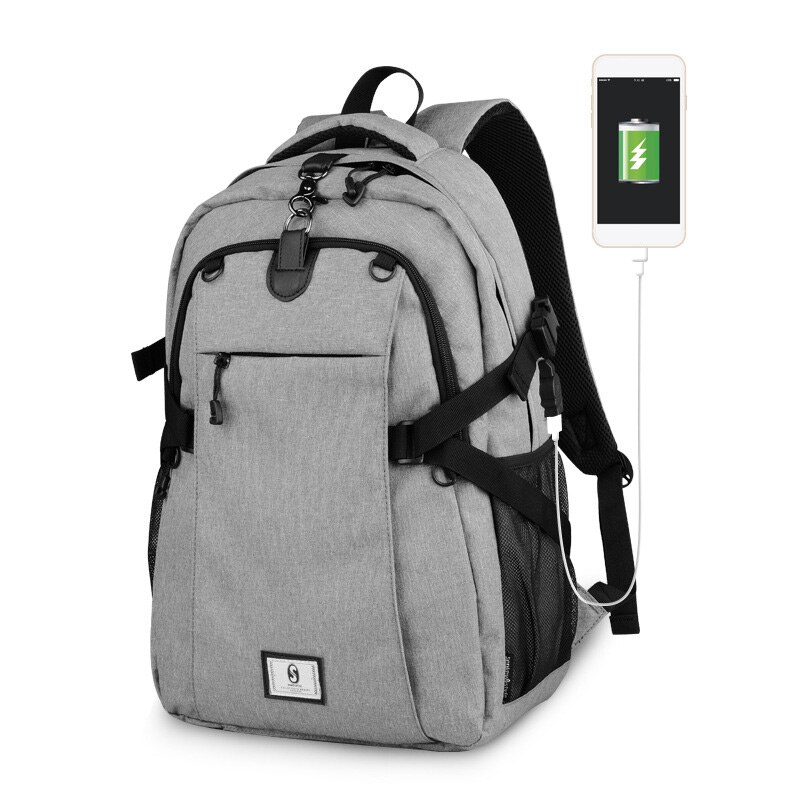 YIXIAO-Mochila deportiva de baloncesto para hombre, bolsa para ordenador portátil, almacenamiento para entrenamiento de fútbol y Fitness: grey