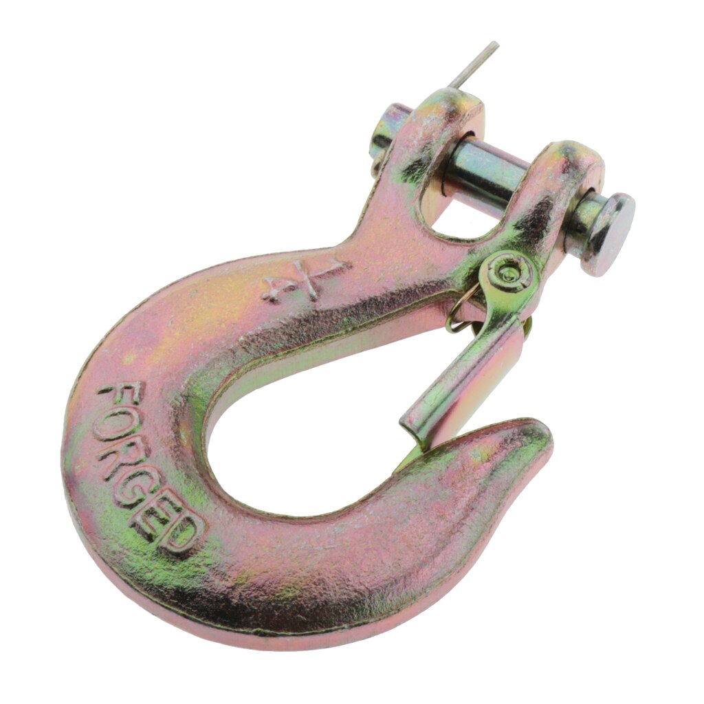 1/4'' Forged Stainless Steel Clevis Hook with Safety Latch 1.95T