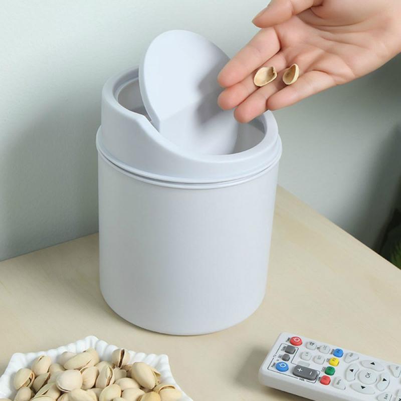 Prullenmand Slaapkamer Opbergdoos Plastic Prullenbak Thuis Desktop Tafel Afvalbak Badkamer Vuilnis Mand Voor Keuken Mini