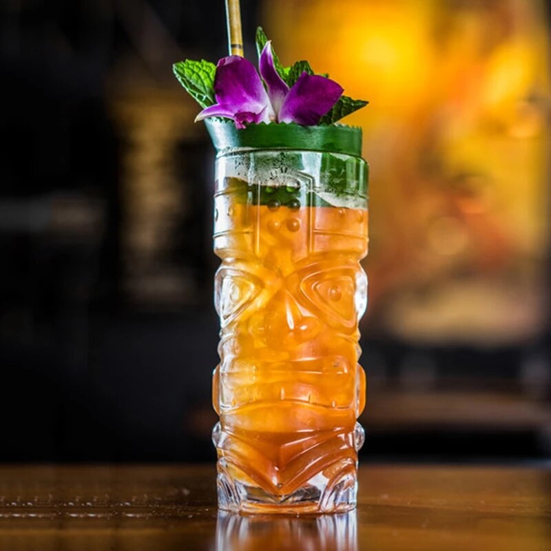 Creatieve Tiki Mok Voor Cocktail Thee Melk Koffie Mok Bier Mokken Reizen Wijn Koffie Cup Whisky Brandy Cocktail Mokken clear Tu